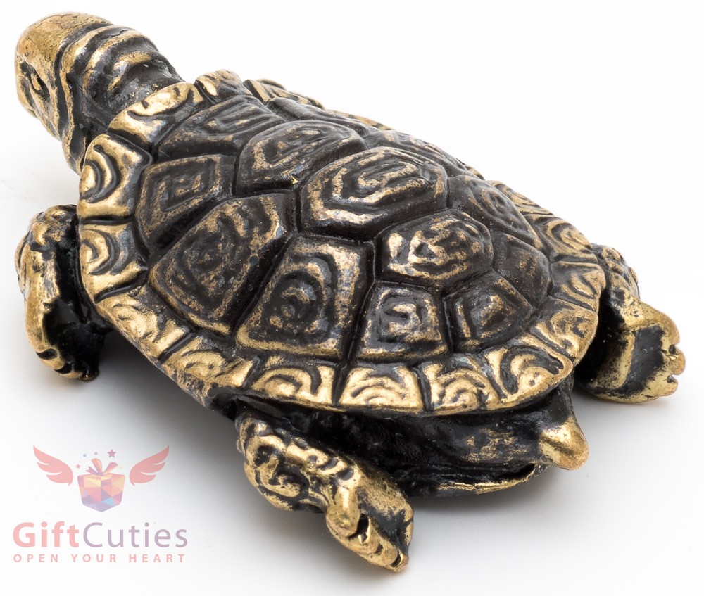 Solid Brass Figurine Water Sea Tortoise Turtle talisman IronWork