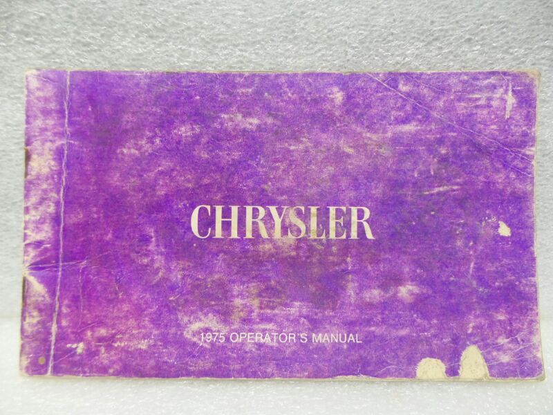 CHRYSLER CHRYS-STD 1975 Owners Manual 16397
