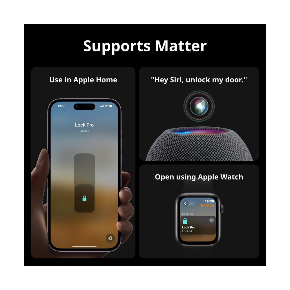 SwitchBot WiFi Smart Lock Pro with Keypad Touch, Fingerprint Keyless Entry Do...