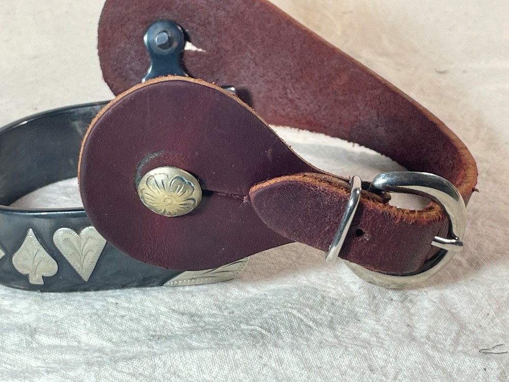 Vintage Playing Card Suit Cowboy Spurs Unknown Maker Lightly Worn