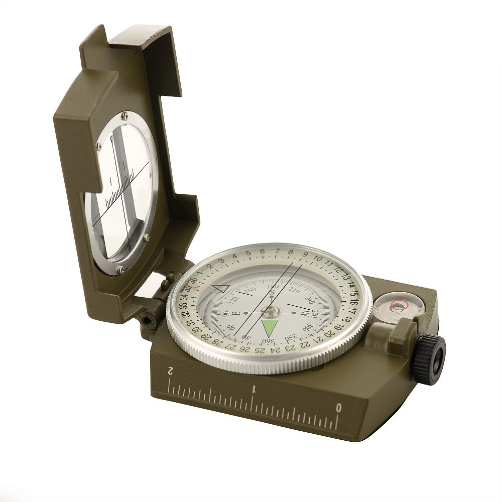 M-Tac Folding Lensatic Compass Sighting Hiking Survival Map Navigation
