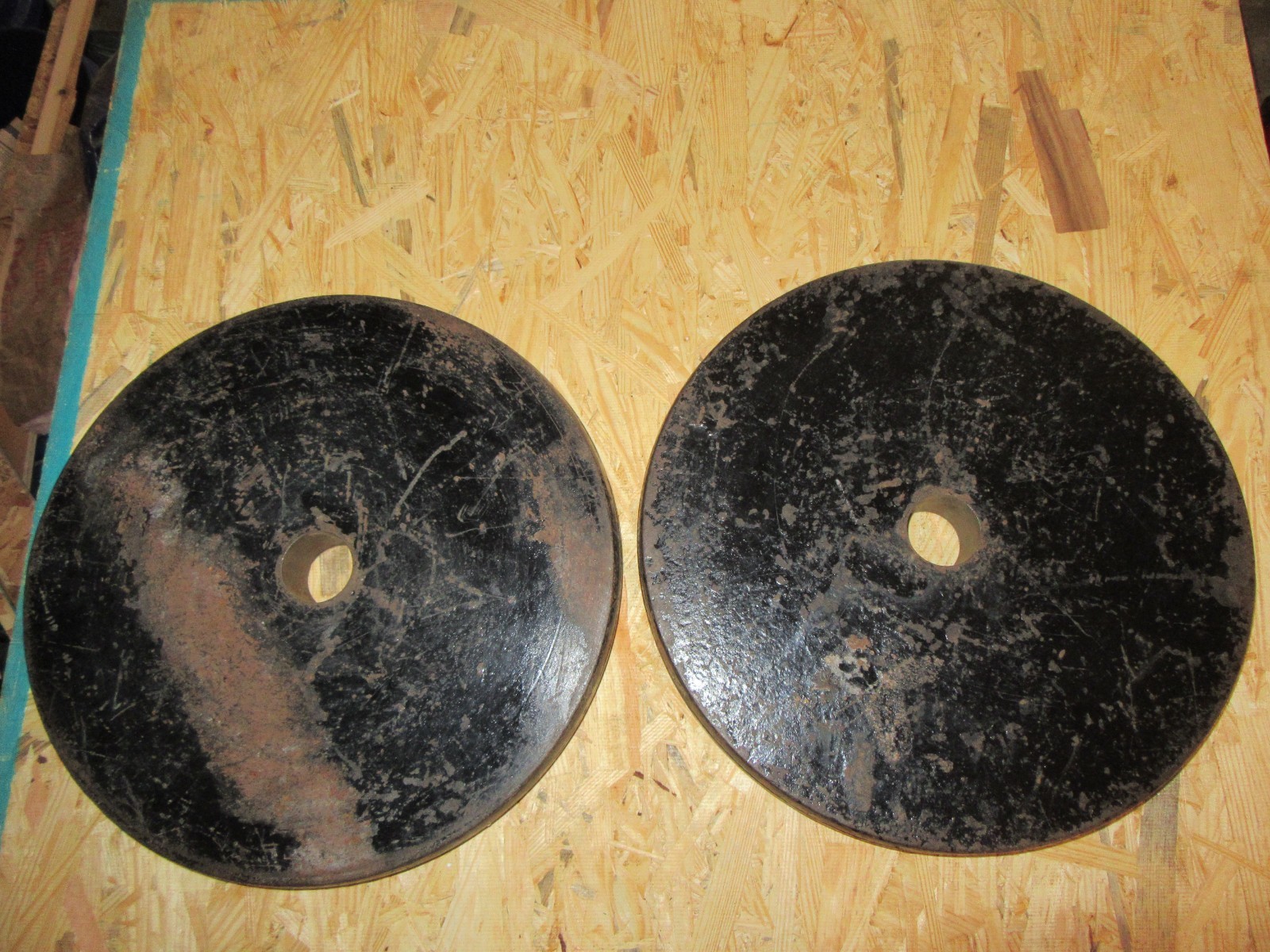 Vintage Set of YORK 45 Lb Deep Dish Olympic Barbell Weights