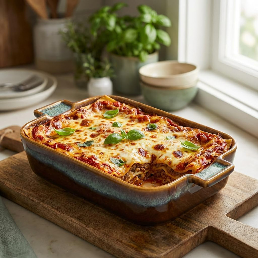 Baking Dish Ceramic Baking Dish、Rectangular Baking Pans Set、Double Handles Suita