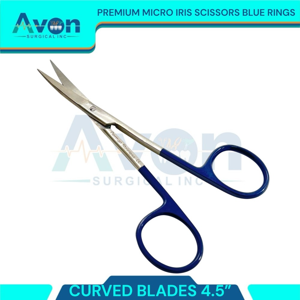 4.5" Iris Scissors with Sharp Curved Blades Precise Dissections Premium Grade