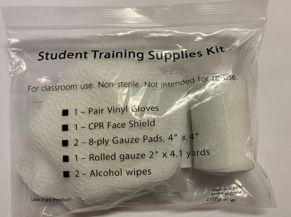 CPR/First Aid Training Supplies Kit