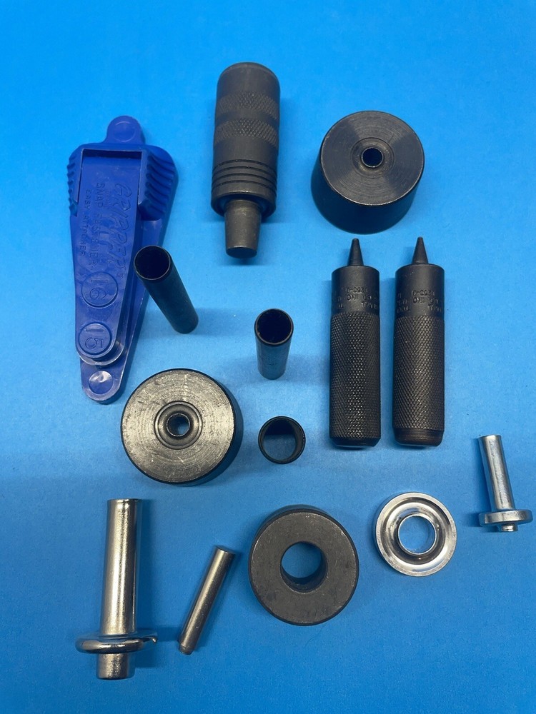 Grommet set and tools, different sizes