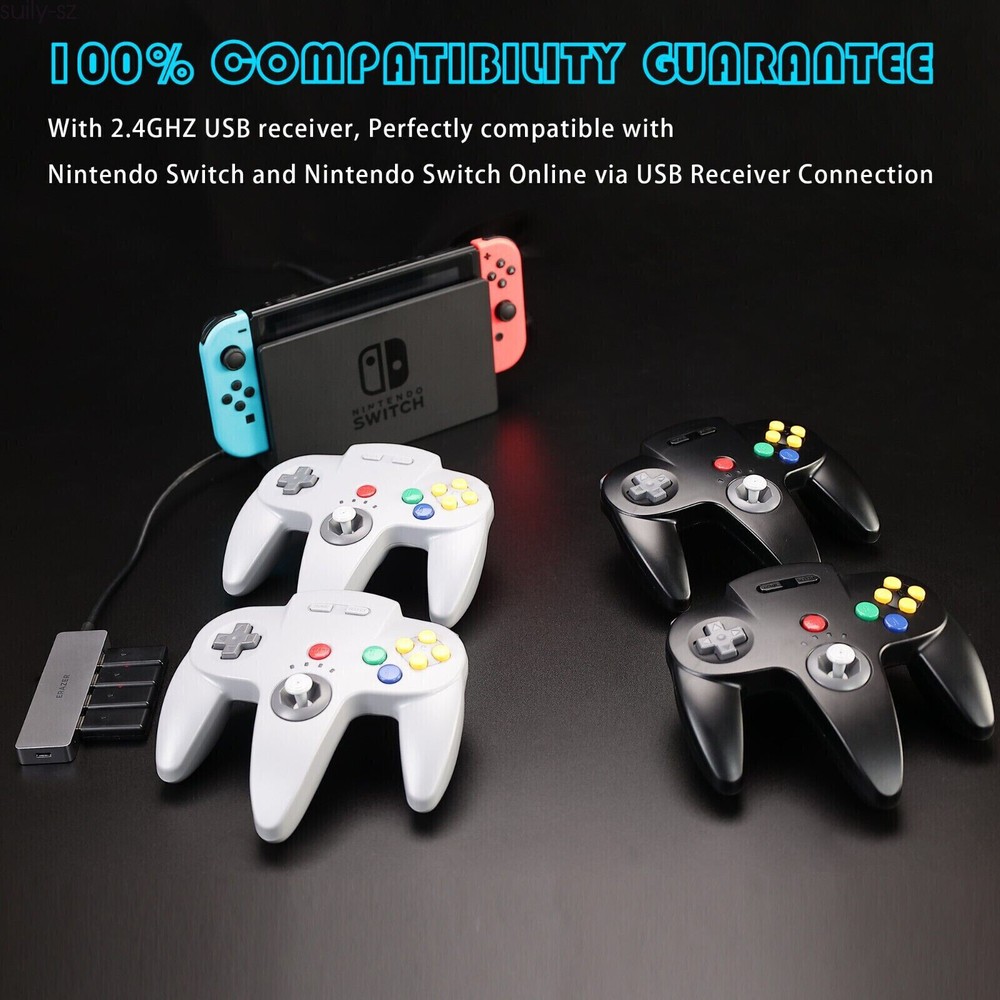 Wireless For N64 Game System/Switch PC Windows Mac Remote Game Pad Joystick