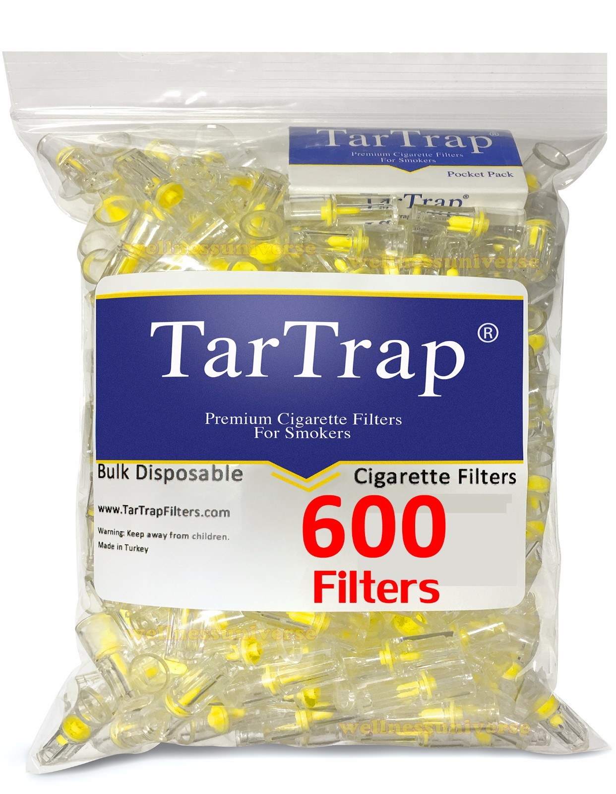 TarTrap Disposable Cigarette Filters Bulk Pack (600 Filters)