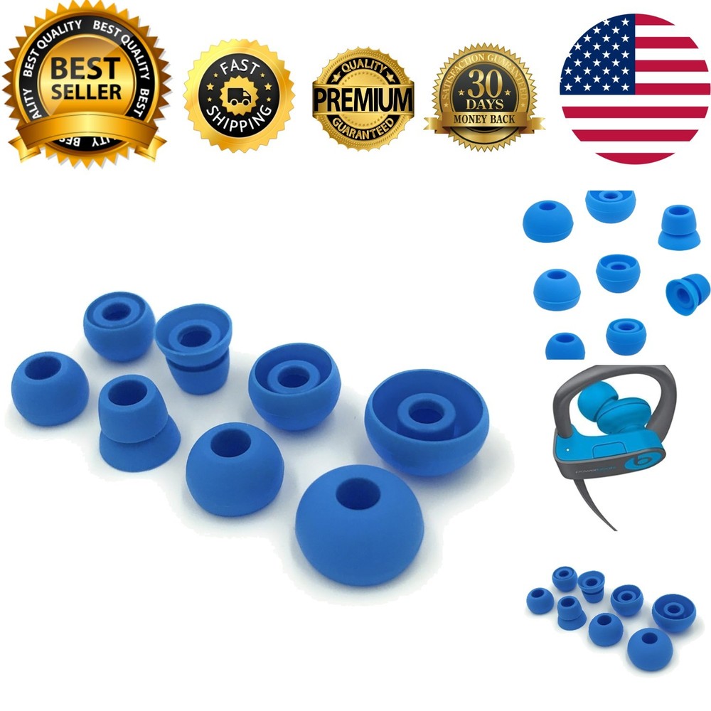 Durable Silicone Earbud Tips for Powerbeats3 - Small, Medium, Large Sizes
