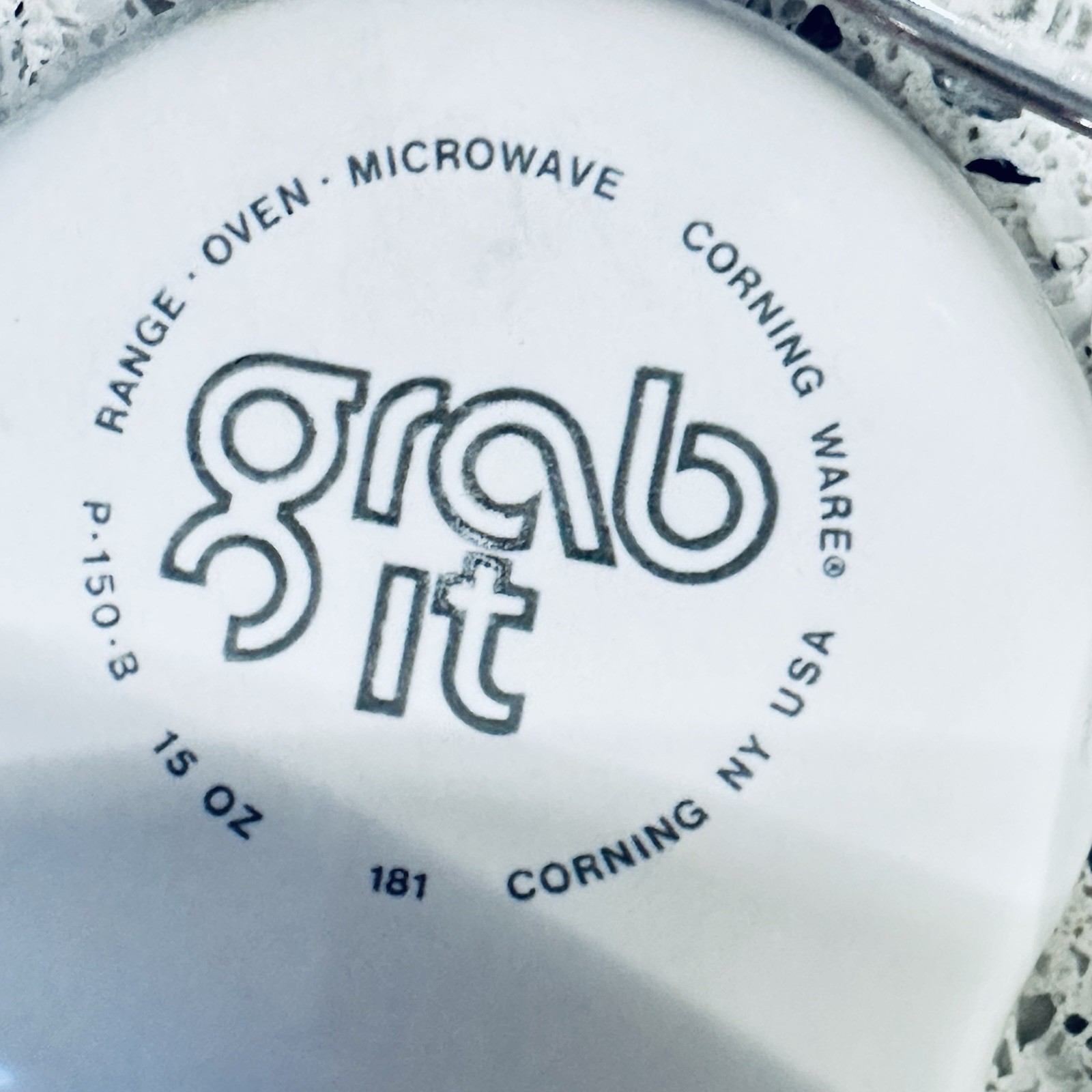 4 Pc Corning Ware Pyrex Glass White Grab-It Bowls P-150-B P 14 B Glass Lids