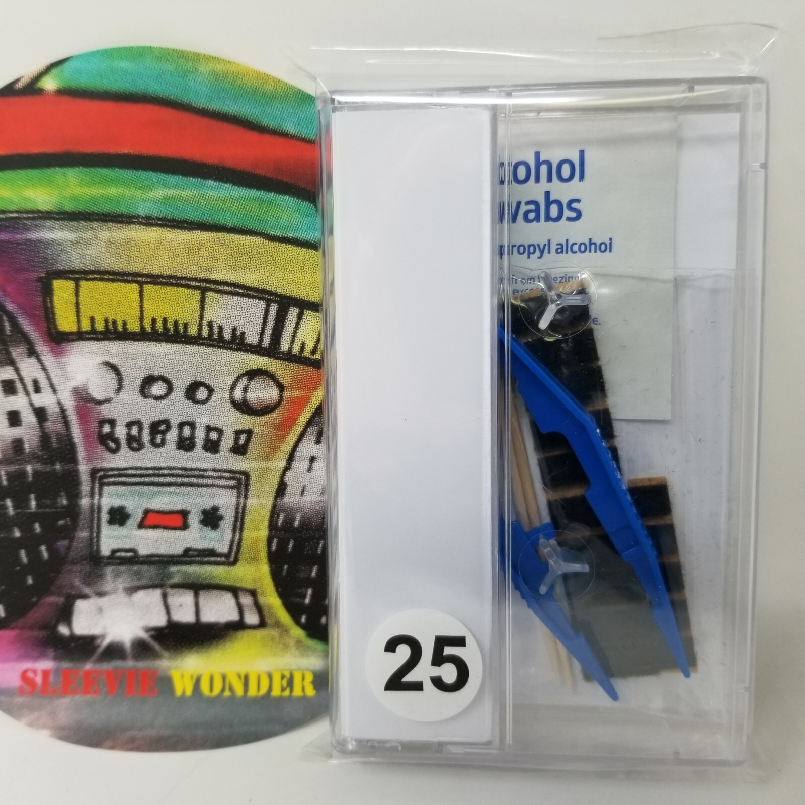 Cassette Tape Pressure Pad Repair Kit Fix - 25 Pads + Tweezers + Case + J-Card