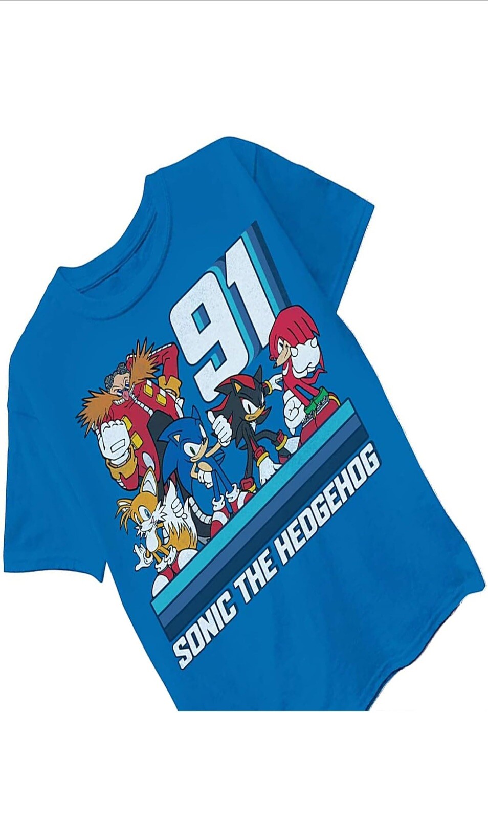 Boys T-shirt /Sega Sonic Hedgehog Shirt-Featuring Sonic, Tails And Knuckles-