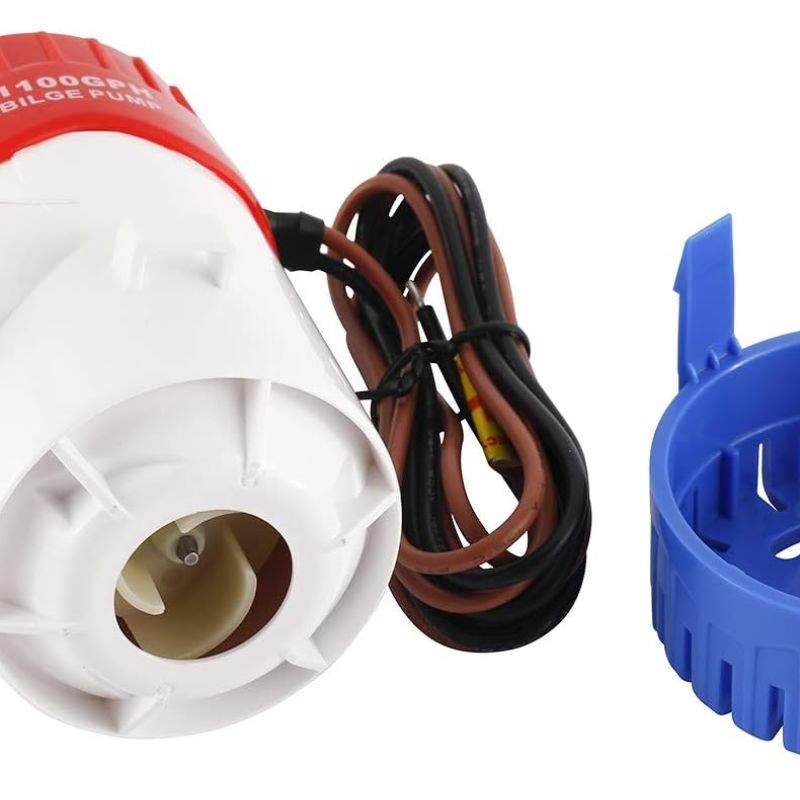 1100GPH 12V Electric Marine Submersible Bilge Sump Water Pump Boat 1-1/8" Hose