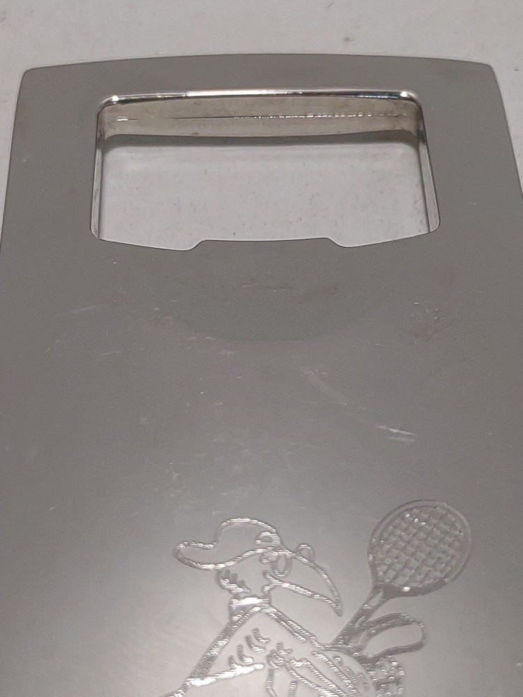 Rectangle Chrome Etched Bottle Opener