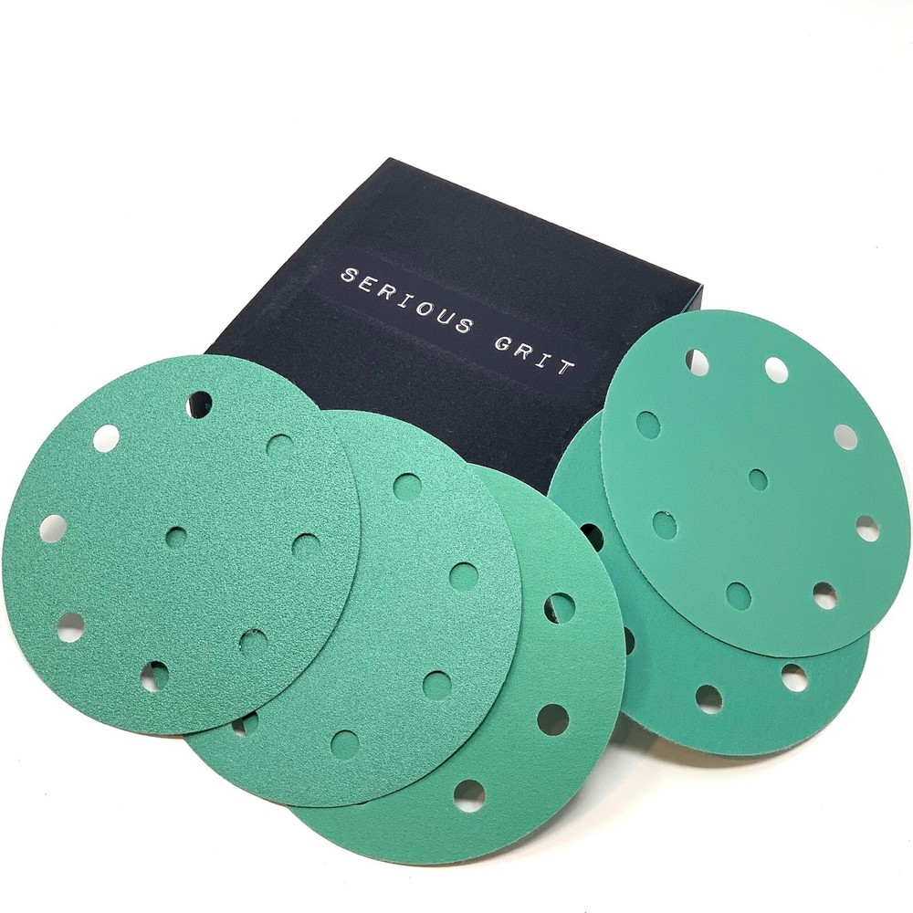 Festool-Compatible Sandpaper 5 Inch 9-Hole Hook Loop 40-2000 Grit Sanding Discs
