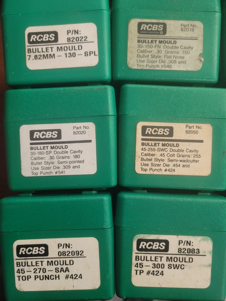 RCBS Bullet Moulds **MULTIPLE AVAILABLE- YOU PICK**