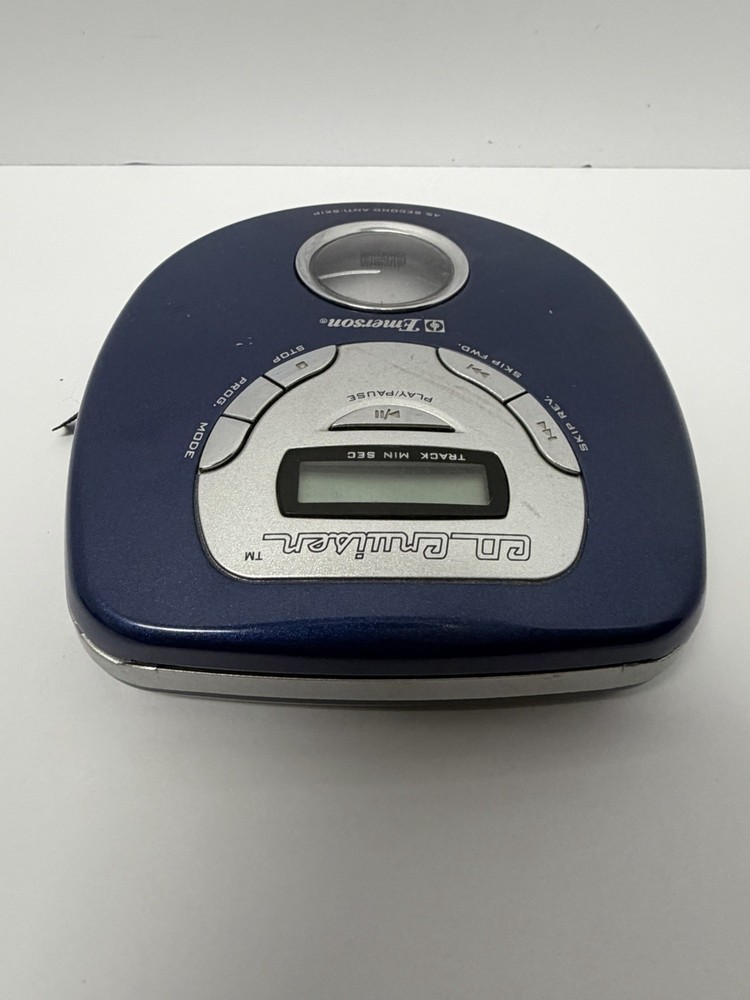 Emerson HD2800BL Blue Portable CD Player With Ac Adapter, WORKING