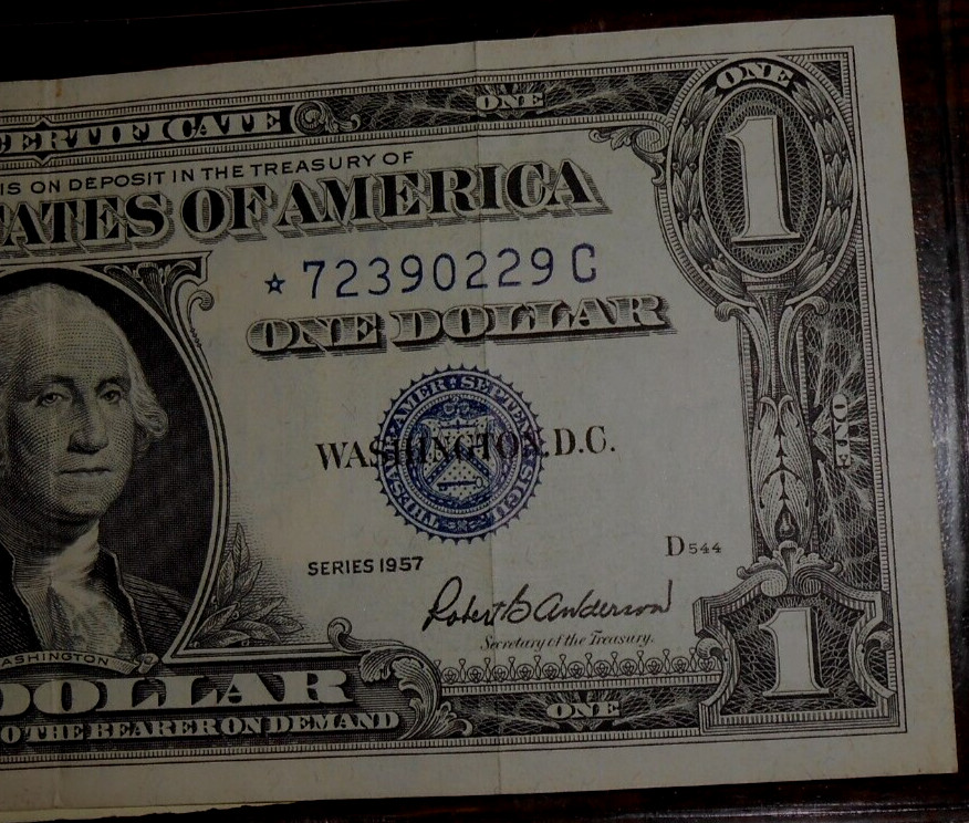 1957 Silver Certificate Star Note EXTRA FINE - ABOUT UNCIRCULATED - * 72390229 C