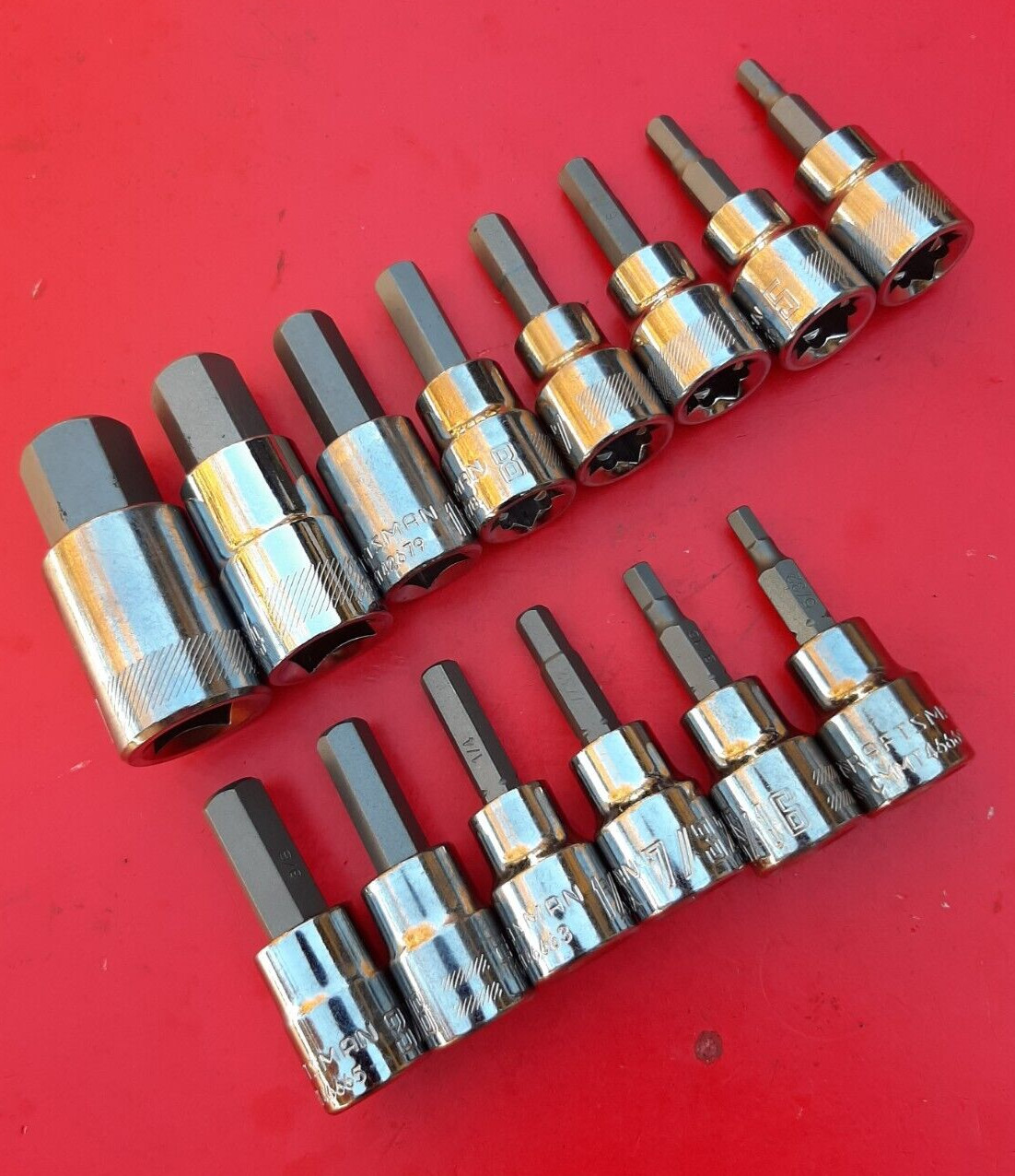 NEW CRAFTSMAN 14 Piece SAE METRIC Hex Allen Key Bit Socket Driver Set