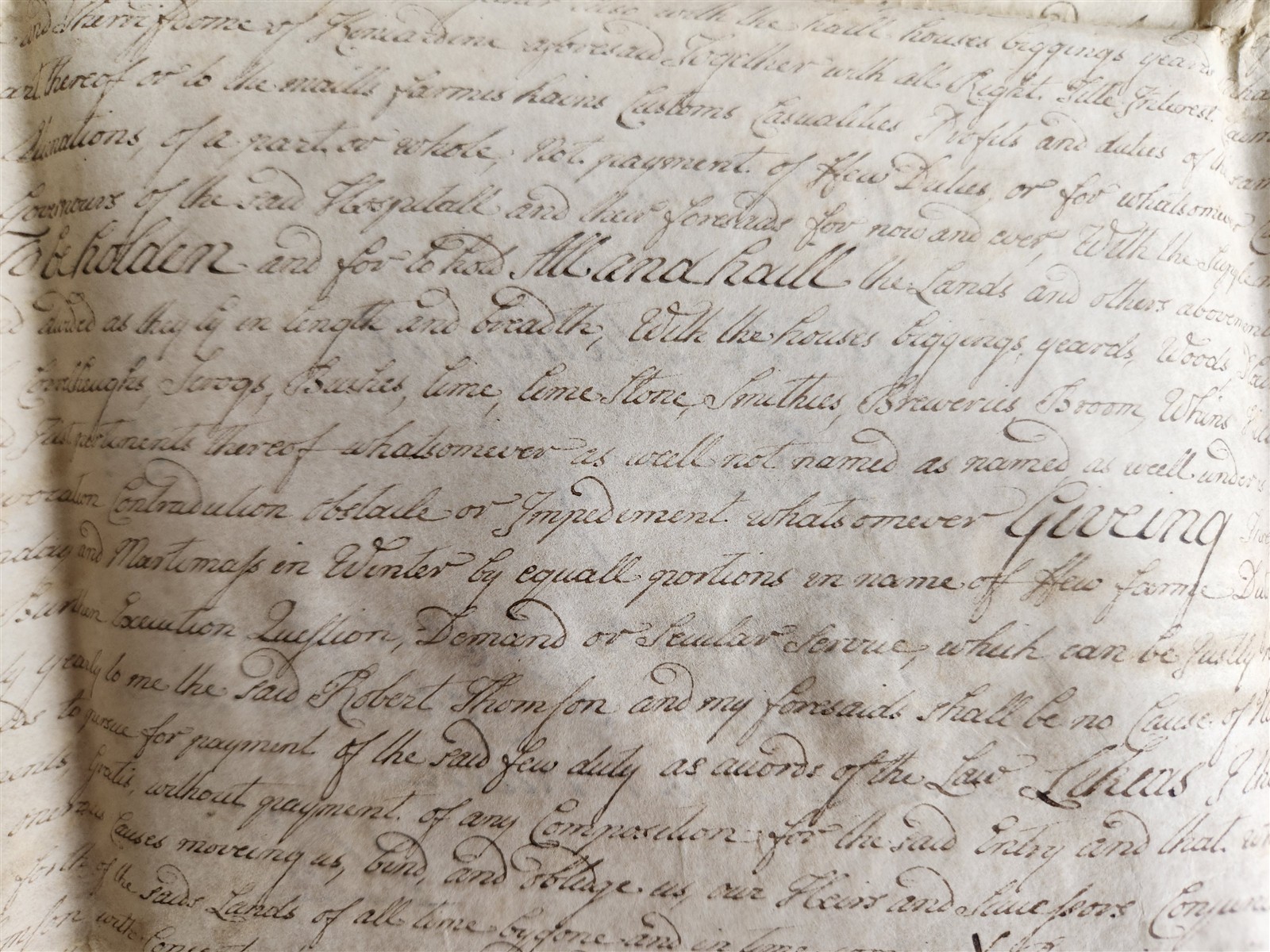 1737 MANUSCRIPT on VELLUM ANTIQUE LEGAL DOCUMENT in ENGLISH 18th CENTURY