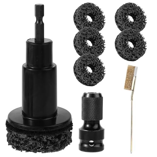 8pcs Wheel Hub Cleaning Kit, Include Grinding Black version+rust removal brush