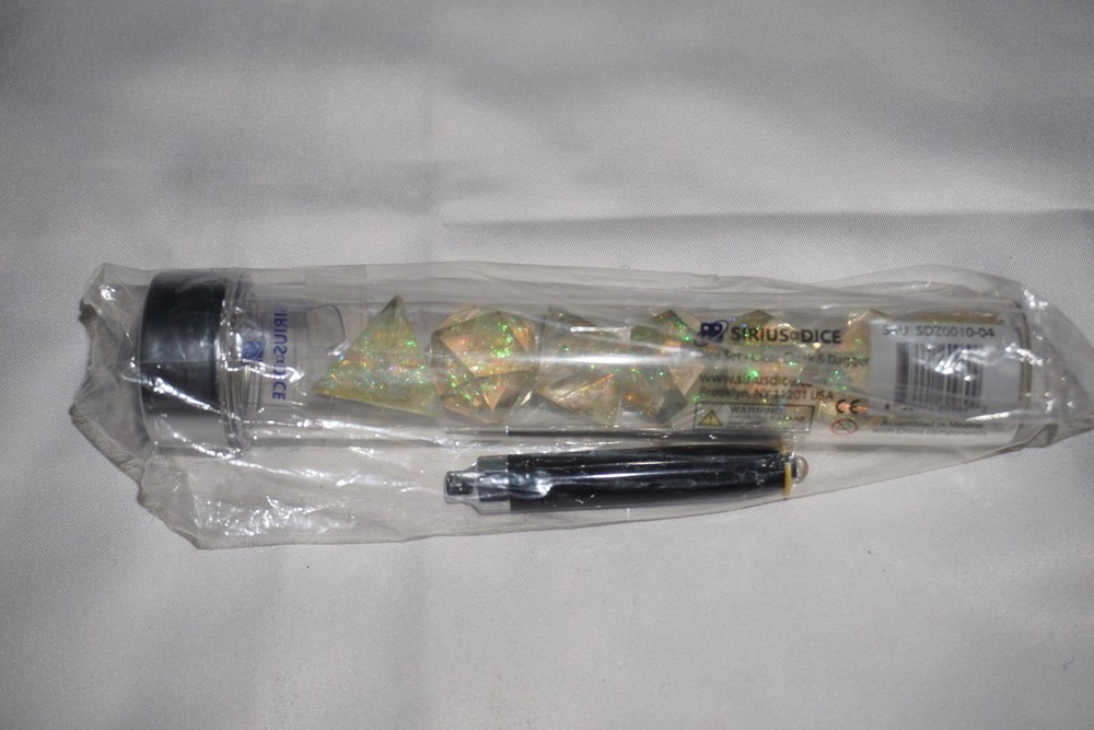 Sirius Dice Clear Cloak & Dagger Dice Set NEW