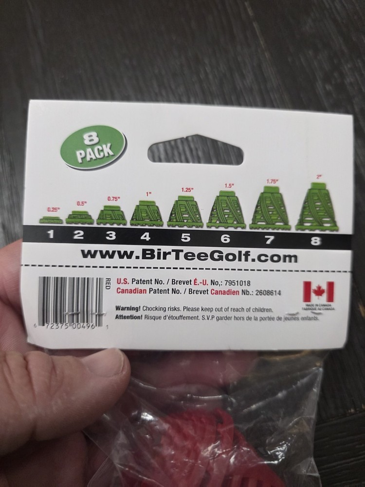 BirTee PRO Speed PLUS Golf Tees - 8 Pack. Indoor/Simulator/Winter Durable Tees