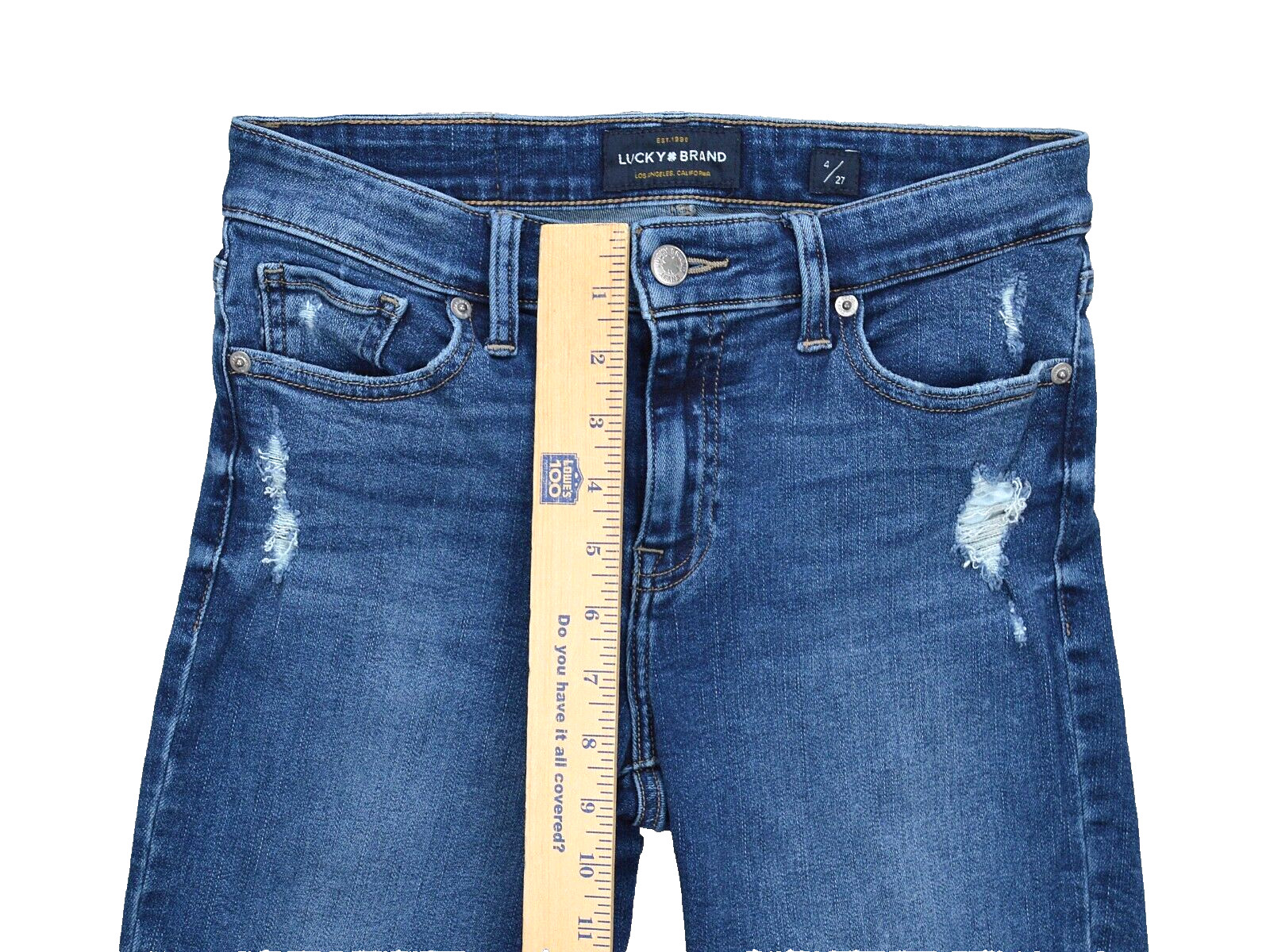 Lucky Brand Ava Super Skinny Jeans Womens Size 4/27 Blue Denim Stretch Mid Rise