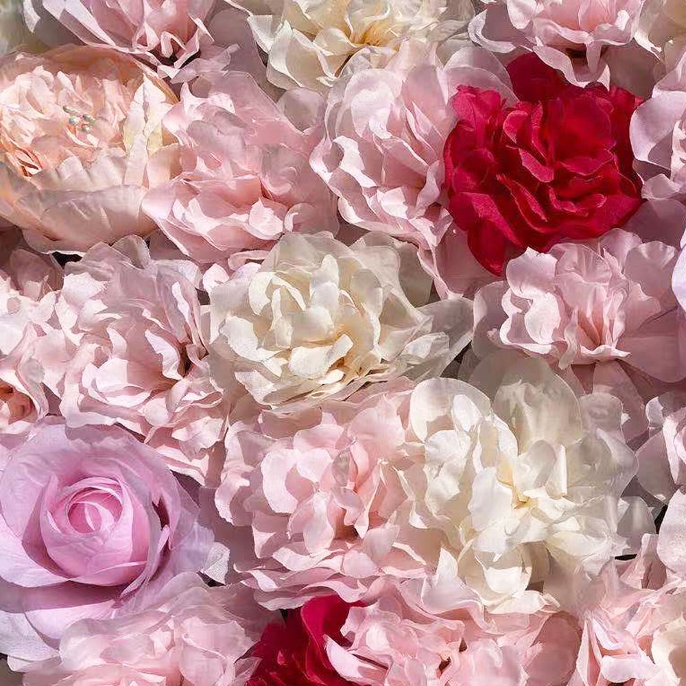 Artificial Silk Flower Wall Panel For Filming Wedding Party Backdrop Decor 20PCS