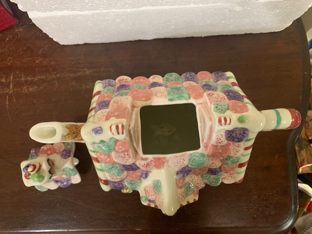 Fitz & Floyd Candy Lane Express Teapot NIB