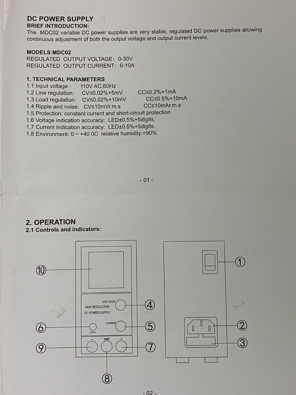TACKLIFE 0-30V DC 10-AMP Variable Power Supply Course /Fine Adjustment 12V MDC02