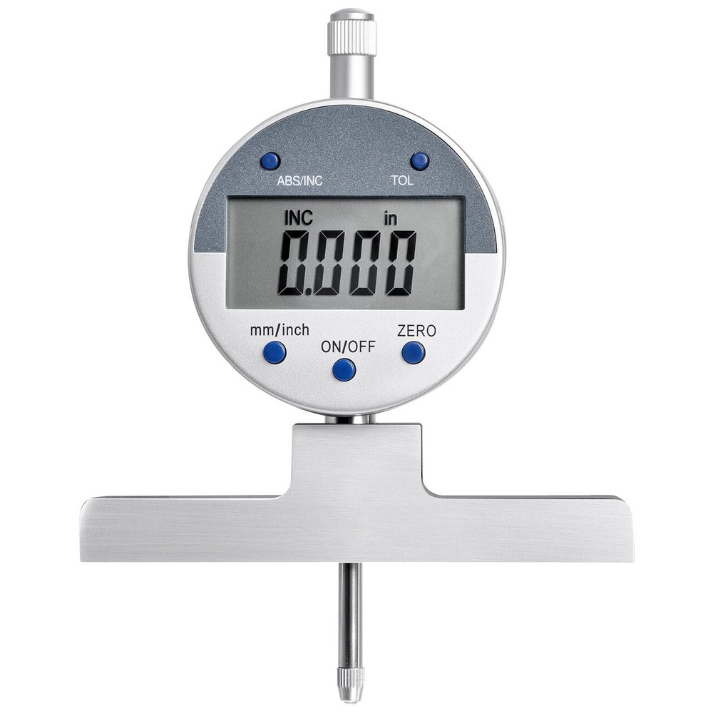 Depth Gauge, Depth Micrometer Digital Electronic Indicator 0-22 inch Measuring