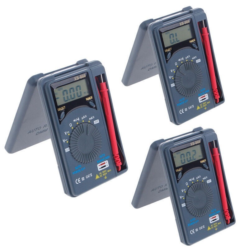 XB866 Small Auto Range LCD Voltmeter Tester Tool AC/for Pocket Digital Multime