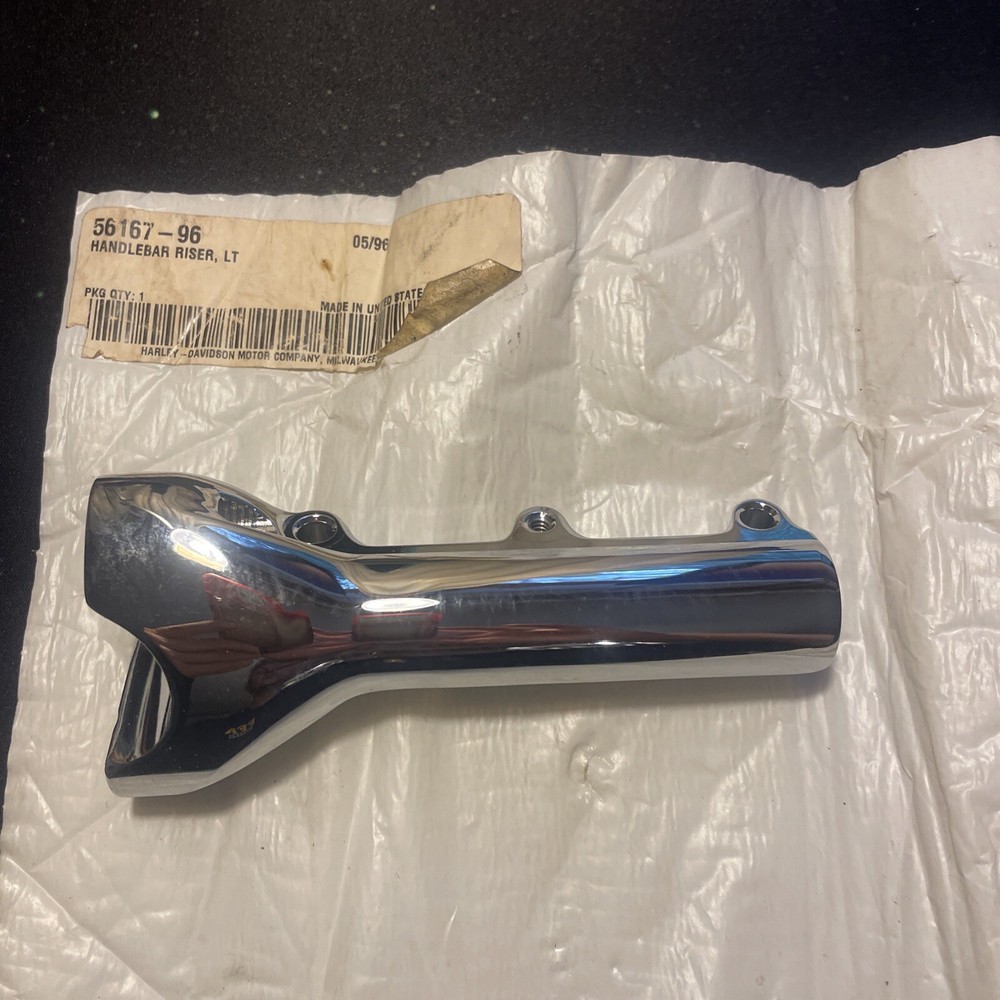 Harley Davidson 56167-96 XL Left Hand Handlebar Riser Chrome 'R'