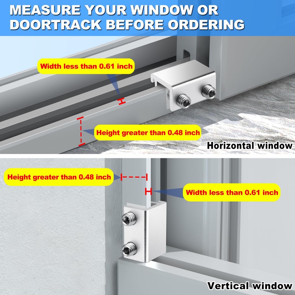 Sliding Window Locks 2 Sets Window Locks for Up and Down Windows and Horizont