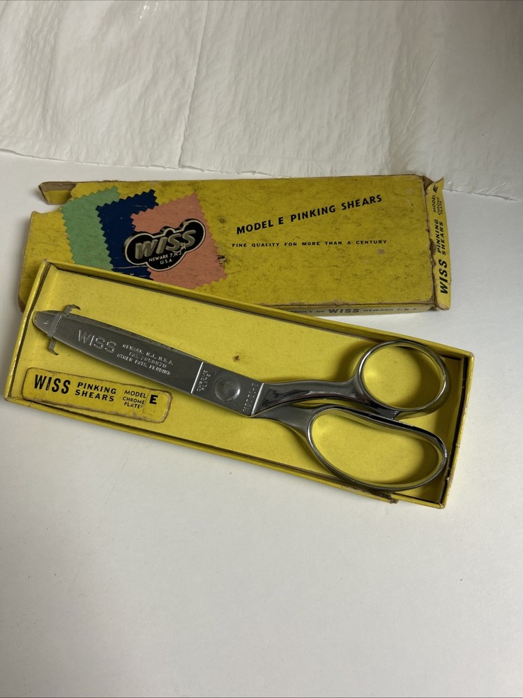 Wiss Pink-Rite Model E Pinking Shears Scissors Chrome Plated ORIGINAL BOX USA