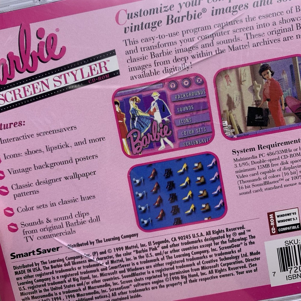 Barbie Screen Styler (Windows PC CD-ROM 1999)