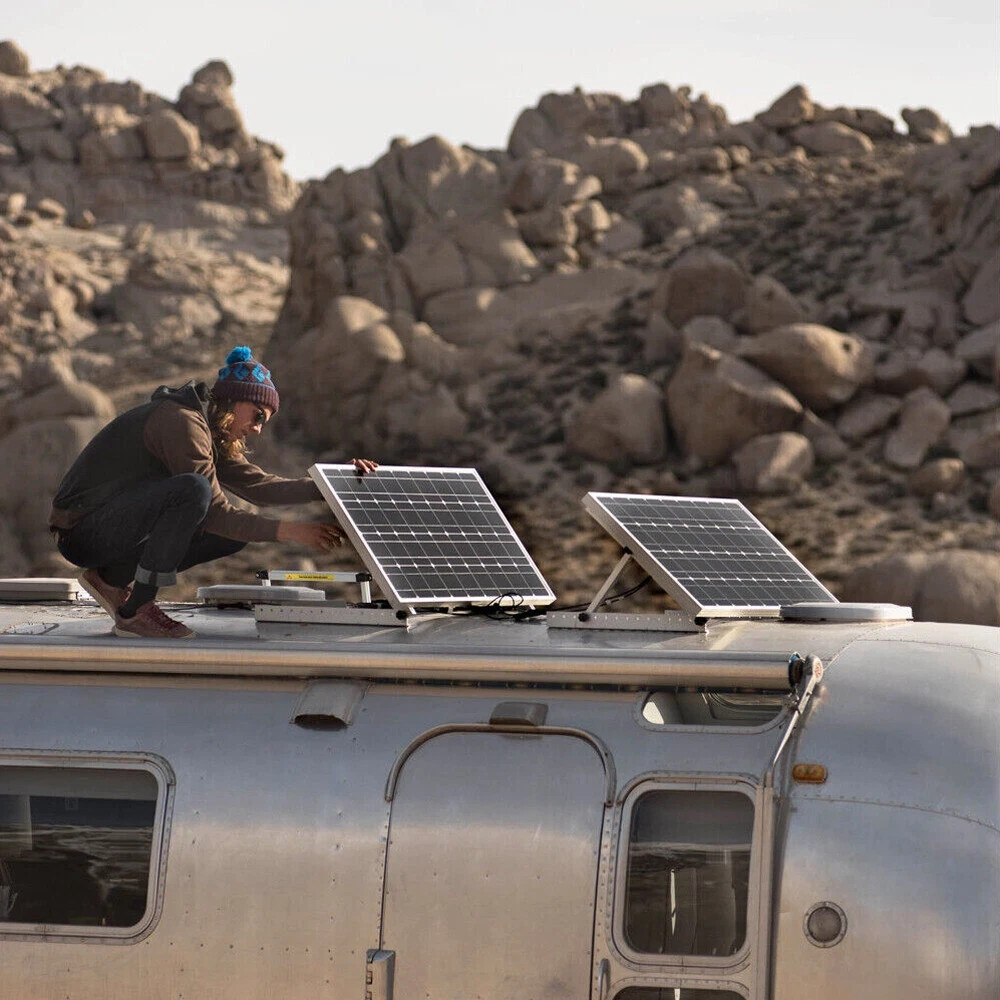 Renogy Solar Panel RV Tilt Mount Brackets Rooftop Flat Surface Adjustable Frame