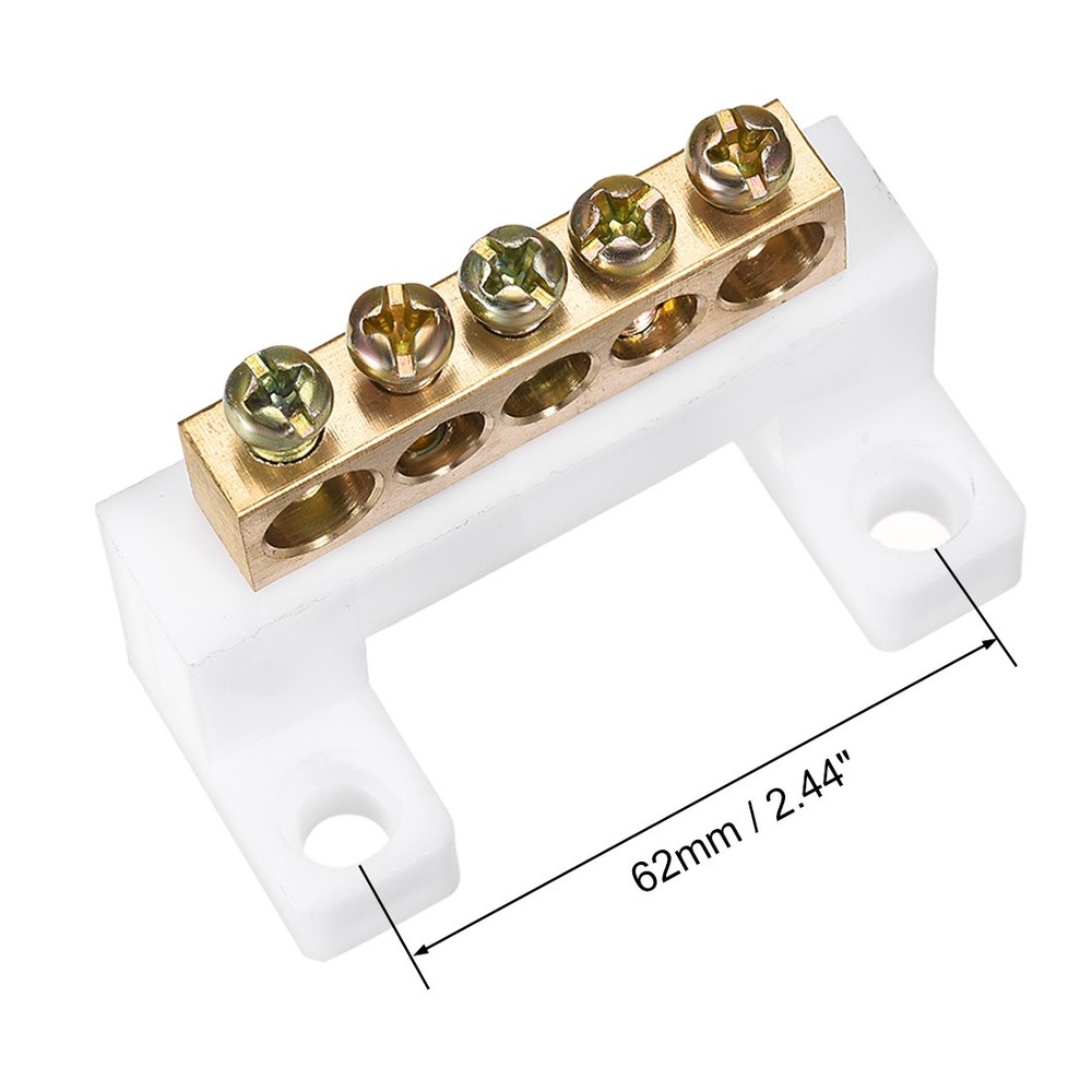 4Pcs 5 Positions Screw Terminal Block Connector MACHINE Ground Wire 100A
