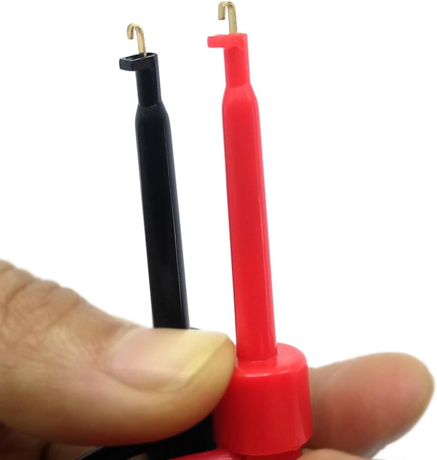 BNC to Mini Test Hook Clips Dual Hook Test Probe Cable Leads 120CM with Two Mini