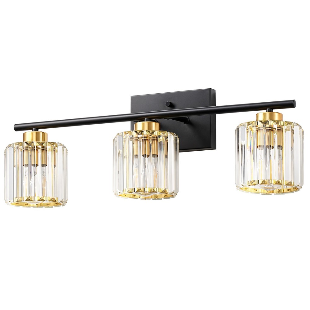 EDISHINE 3-light 24'' Bathroom Dimmable Vanity Light, Modern Design, Dimmable