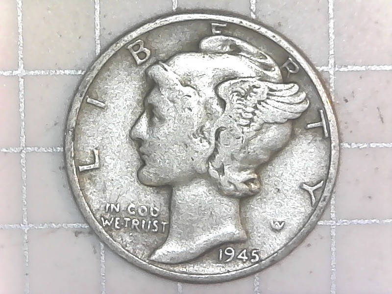 1945 Mercury Dime circulated 90% Silver, great condition!