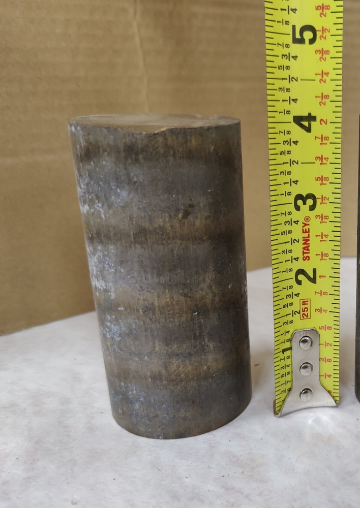 bearing bronze solid bar 2" diameter x 4" long