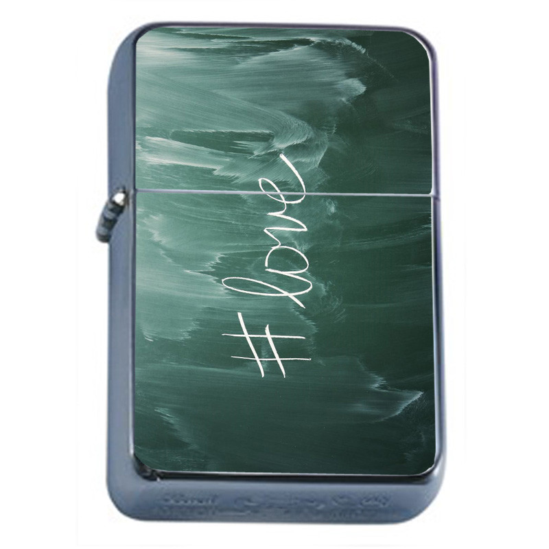 Hashtags D8 Flip Top Oil Lighter Wind Resistant
