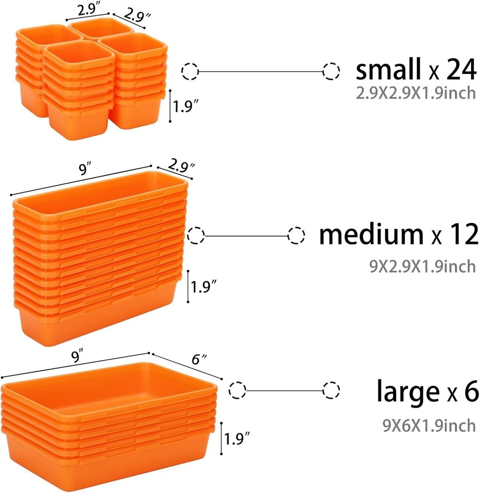 Durable 42-Compartment Tool Tray Set - Perfect for Workbenches and DIY Projects