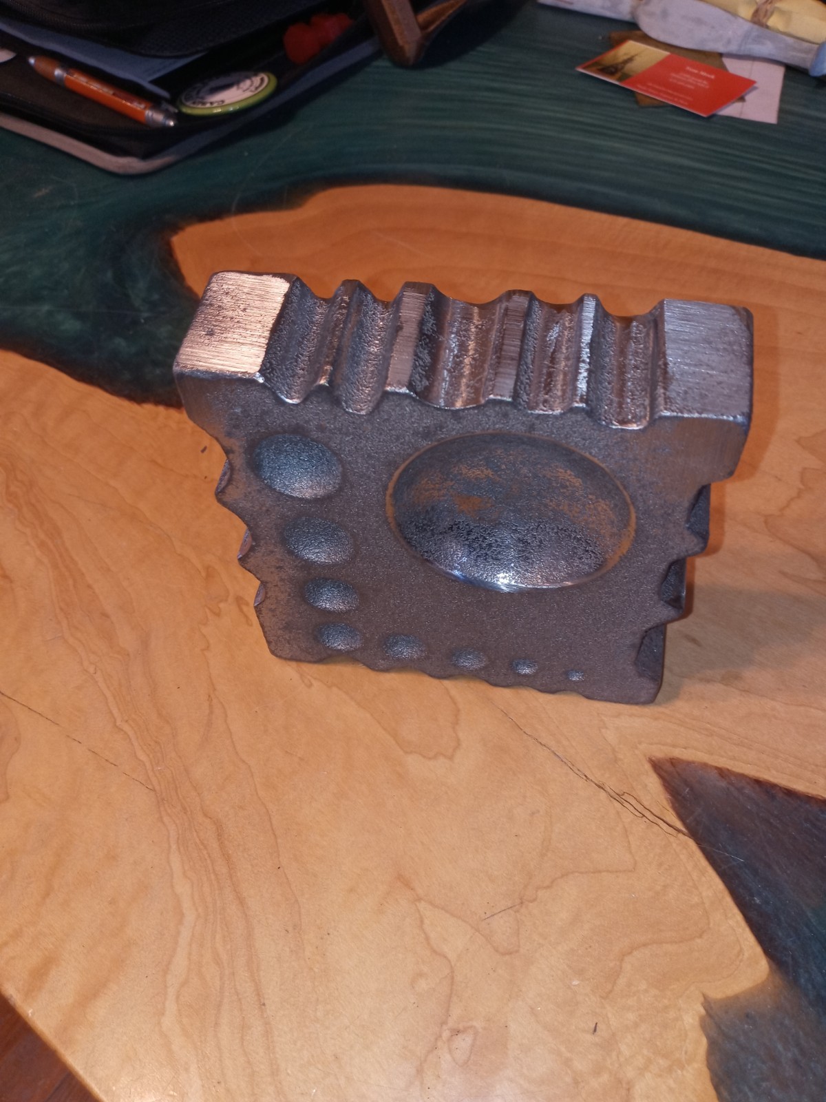 Cast Iron Swage Block 4.5" X4.5" X 1.25" 5.9 Lbs. Made In The USA
