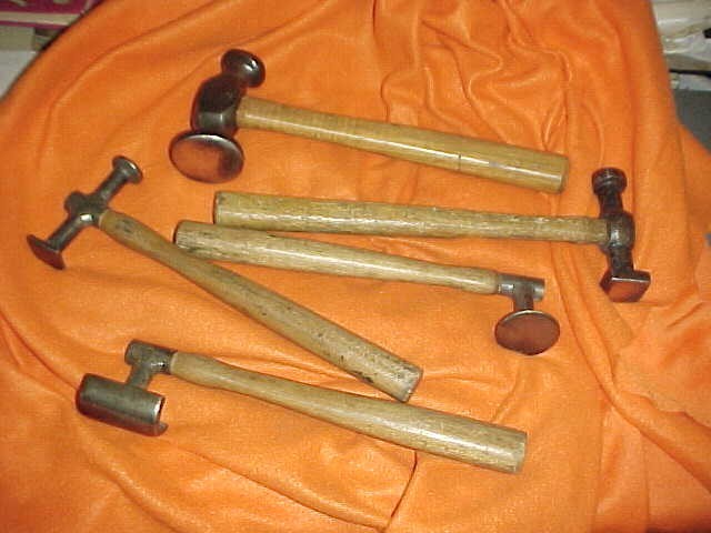 Auto Body Blacksmith Tinsmith 5 Hammers Dolly Anvil Metalworking Hand Tools