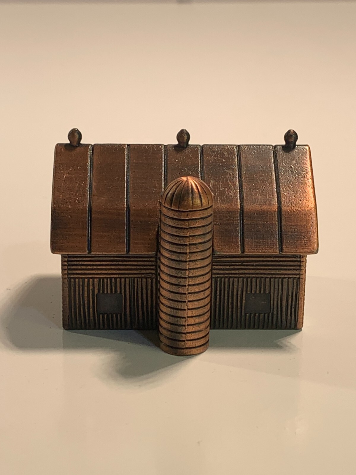 Vintage Die-Cast Pencil Sharpener Copper Barn PSC2