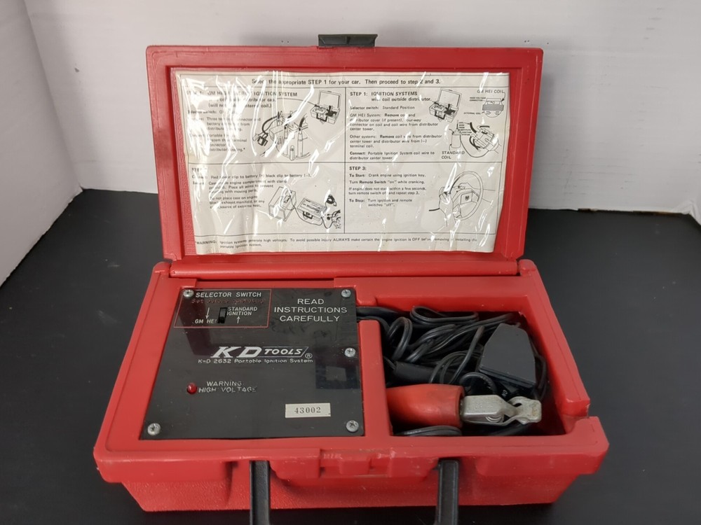 KD Tools 2632 Portable Ignition System Bypass for Breakdowns K-D W/Red Case READ
