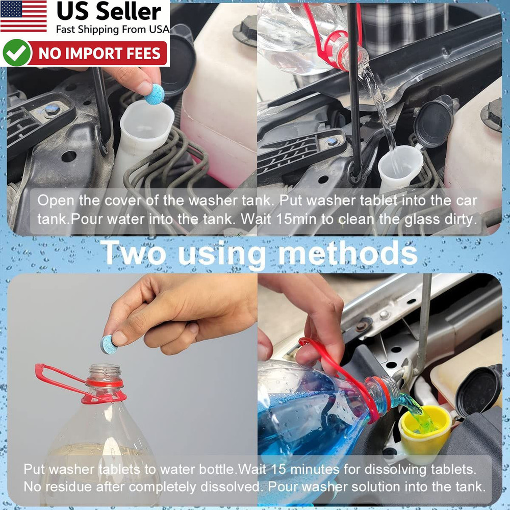 Windshield Washer Fluid Tablets Concentrate Summer Formula Multi-Pack FROM USA